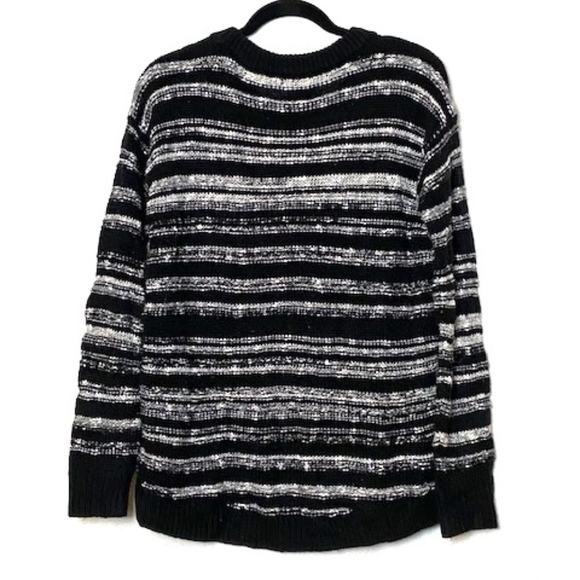 Calvin Klein | Black/White Knit High Low Sweater M - Picture 2 of 5